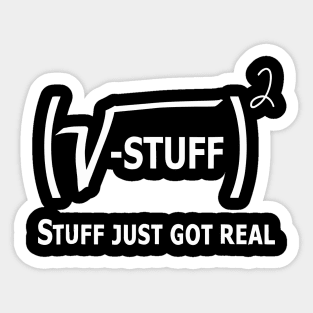 STUFF JUST GOT REAL, MATH Sticker